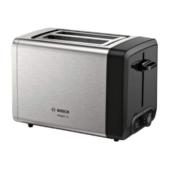 Bosch | DesignLine Toaster | TAT4P420 | Power 970 W | Number of slots 2 | Housing material Stainless Steel | Stainless steel/Black
