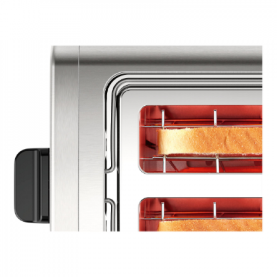 Bosch | DesignLine Toaster | TAT4P420 | Power 970 W | Number of slots 2 | Housing material Stainless Steel | Stainless steel/Black