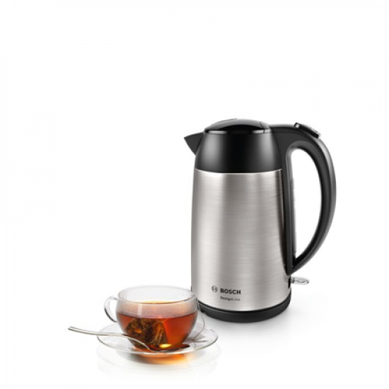 Bosch | Kettle | DesignLine TWK3P420 | Electric | 2400 W | 1.7 L | Stainless steel | 360° rotational base | Stainless steel/Black