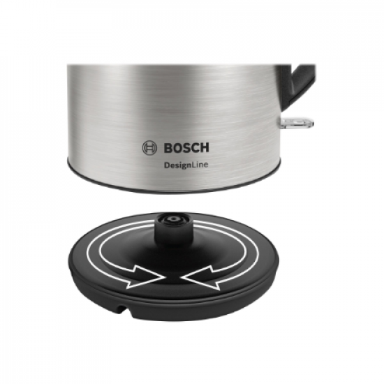 Bosch | Kettle | DesignLine TWK3P420 | Electric | 2400 W | 1.7 L | Stainless steel | 360° rotational base | Stainless steel/Black