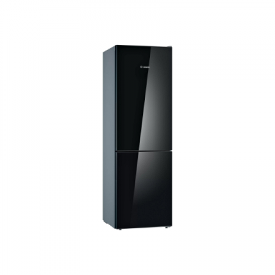 Bosch | Refrigerator | KGV36VBEAS | Energy efficiency class E | Free standing | Combi | Height 186 cm | Fridge net capacity 214 L | Freezer net capacity 94 L | 39 dB | Black