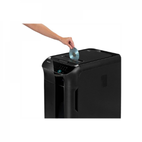 Cross-Cut | AutoMax 550C | Black | Paper shredding | Shredding CDs | Credit cards shredding