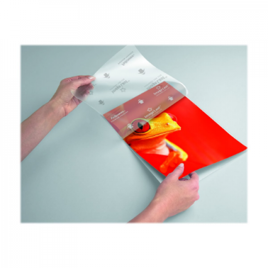 Fellowes | Laminating Pouch | A3 | Glossy | Thickness: 125 micron, Qty Per Pack: 100 pcs; Ideal for notices, craft materials, signage and frequently handled documents