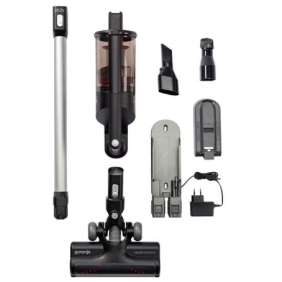 Gorenje | Vacuum cleaner Handstick 2in1 | SVC252FMBK | Cordless operating | Handstick and Handheld | 35 W | 25.2 V | Operating time (max) 45 min | Black | Warranty 24 month(s) | Battery warranty 12 month(s)