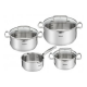 TEFAL | Duetto+ Stewpots set, 7 pcs | G719S734 | Stainless steel | Dishwasher proof | Lid included | Stainless steel