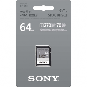 Sony | SF-E UHS-II SDXC Memory Card | SFE64 | 64 GB | SDXC | Flash memory class 10