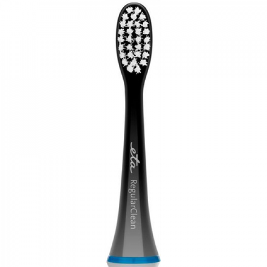 ETA | Toothbrush replacement | RegularClean ETA070790500 | Heads | For adults | Number of brush heads included 2 | Number of teeth brushing modes Does not apply | Black