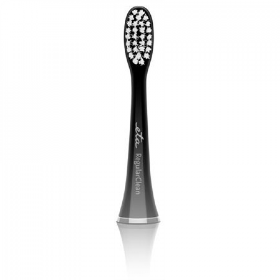 ETA | Toothbrush replacement | RegularClean ETA070790500 | Heads | For adults | Number of brush heads included 2 | Number of teeth brushing modes Does not apply | Black