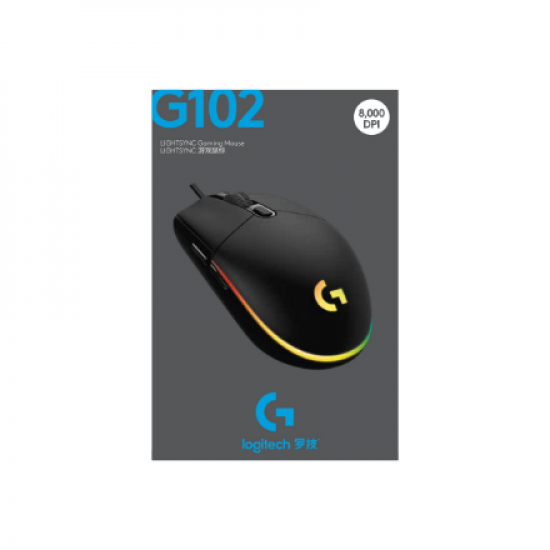 Logitech | Gaming Mouse | G102 LIGHTSYNC | Wired | USB | Black