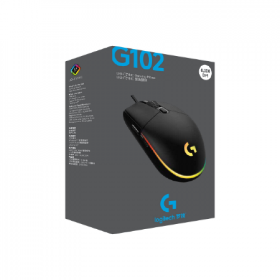 Logitech | Gaming Mouse | G102 LIGHTSYNC | Wired | USB | Black