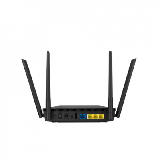 Wireless AX1800 Dual Band Gigabit Router | RT-AX53U | 1201+600 Mbit/s | Ethernet LAN (RJ-45) ports 4 | Mesh Support No | MU-MiMO Yes | No mobile broadband | Antenna type  External antenna x 4 | 36 month(s)