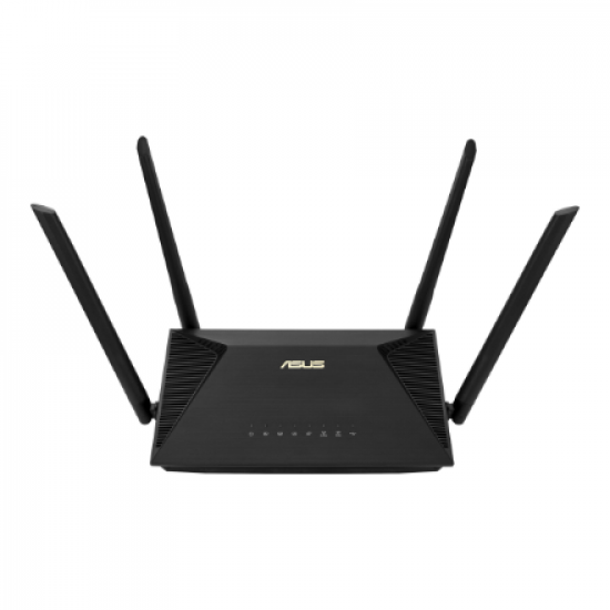 Wireless AX1800 Dual Band Gigabit Router | RT-AX53U | 1201+600 Mbit/s | Ethernet LAN (RJ-45) ports 4 | Mesh Support No | MU-MiMO Yes | No mobile broadband | Antenna type  External antenna x 4 | 36 month(s)