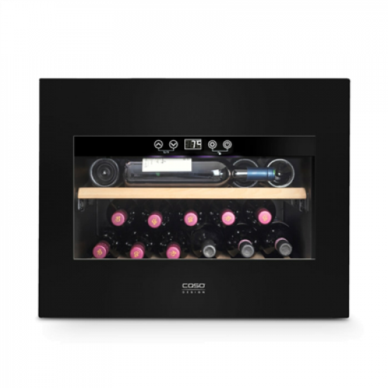 Caso | Wine Cooler | WineDeluxe E 18 | Energy efficiency class G | Built-in | Bottles capacity 18 bottles | Cooling type Compressor technology | Black
