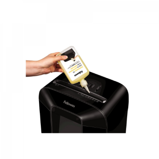 Fellowes | Shredder Oil 355 ml | For use with all Fellowes cross-cut and micro-cut shredders. Oil shredder each time wastebasket is emptied or a minimum of twice a month. Plastic squeeze bottle with extended nozzle ensures complete coverage