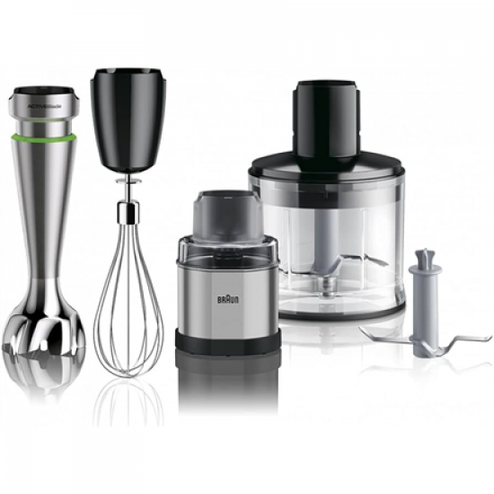 Braun | Hand Blender | MQ9138XI MultiQuick 9 | Hand Blender | 1200 W | Number of speeds 3 | Chopper | Ice crushing | Black/Stainless Steel