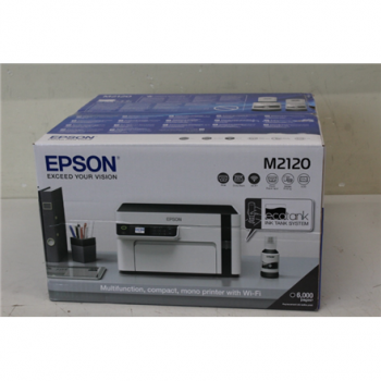 SALE OUT. Epson EcoTank M2120 Multifunction compact mono printer with Wi-Fi | Epson Multifunction compact printer | EcoTank M2120 | Inkjet | Mono | A4 | Wi-Fi | White | DAMAGED PACKAGING