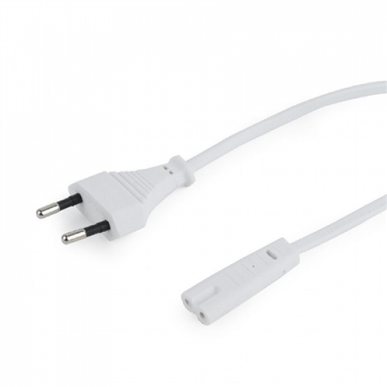 Gembird | Power cord, 1.8 m | White | EU input 2 pin plug