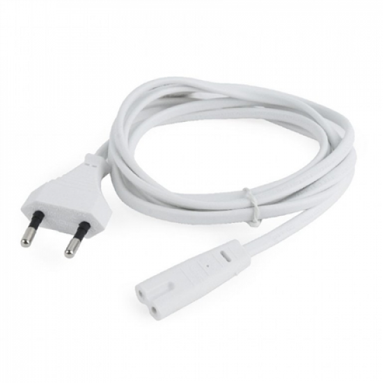Gembird | Power cord, 1.8 m | White | EU input 2 pin plug