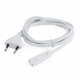 Gembird | Power cord, 1.8 m | White | EU input 2 pin plug