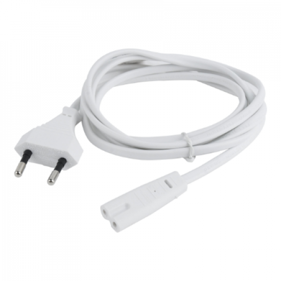 Gembird | Power cord, 1.8 m | White | EU input 2 pin plug