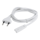 Gembird | Power cord, 1.8 m | White | EU input 2 pin plug