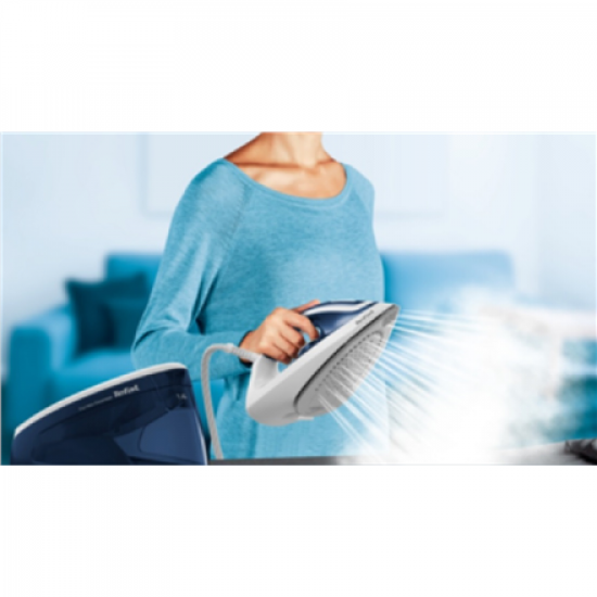 TEFAL | Express Essential Steam Station | SV6116E0 | 2200 W | 1.4 L | 5 to 6 bar | Auto power off | Vertical steam function | Calc-clean function | White/ Blue