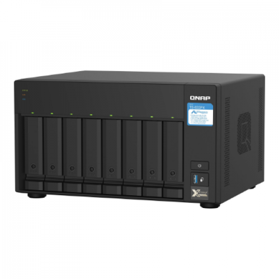 QNAP | 8-Bay QTS NAS | TS-832PX-4G | Up to 8 HDD/SSD Hot-Swap | AnnapurnaLabs Alpine | AL324 ARM Cortex-A57 Quad-Core | Processor frequency 1.7 GHz | 4 GB | DDR4