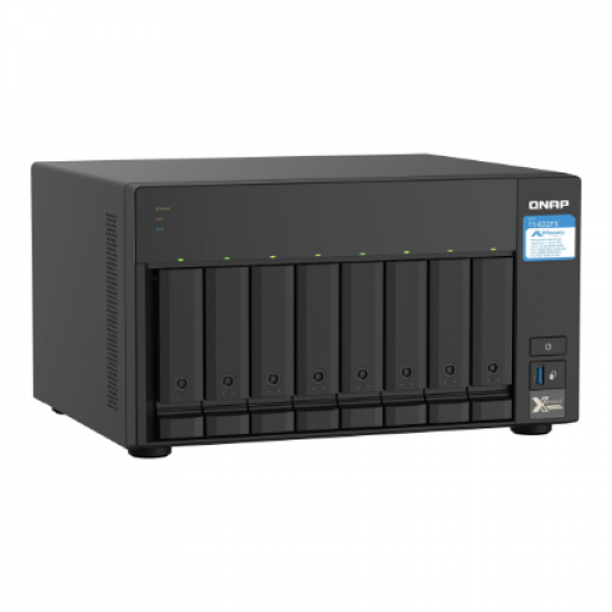 QNAP | 8-Bay QTS NAS | TS-832PX-4G | Up to 8 HDD/SSD Hot-Swap | AnnapurnaLabs Alpine | AL324 ARM Cortex-A57 Quad-Core | Processor frequency 1.7 GHz | 4 GB | DDR4