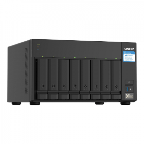 QNAP | 8-Bay QTS NAS | TS-832PX-4G | Up to 8 HDD/SSD Hot-Swap | AnnapurnaLabs Alpine | AL324 ARM Cortex-A57 Quad-Core | Processor frequency 1.7 GHz | 4 GB | DDR4