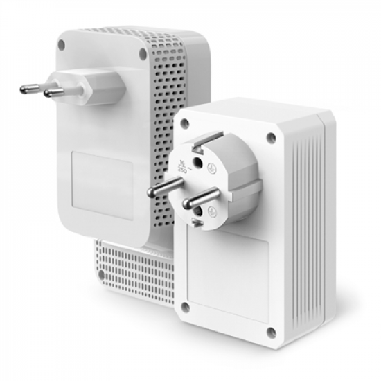 TP-LINK | AV1000 Gigabit Passthrough Powerline ac Wi-Fi Kit | TL-WPA7617 KIT with TL-PA7017P | 10/100/1000 Mbit/s | Ethernet LAN (RJ-45) ports 2 | 802.11ac | 2.4 GHz/5.0 GHz | Wi-Fi data rate (max) 300+867 Mbit/s | Extra socket