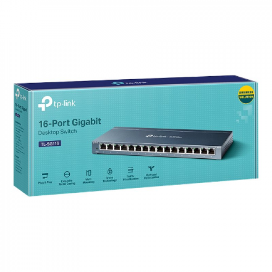 TP-LINK | 16-Port Gigabit Switch | TL-SG116 | Unmanaged | Desktop