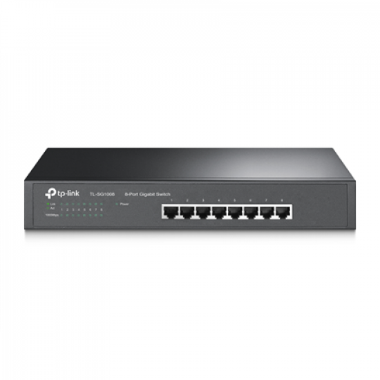 TP-LINK | 8-Port Gigabit Switch | TL-SG1008 | Unmanaged | Desktop/Rackmountable