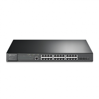 TP-LINK | 24-Port Gigabit and 4-Port 10GE SFP+ L2+ Managed Switch with 24-Port PoE+ | TL-SG3428XMP JetStream | Managed L2+ | Rackmountable