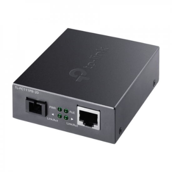 TP-LINK | VDM Media Converter with 1-Port PoE | TL-FC111PB-20 | 10/100M RJ45 port