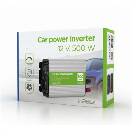 EnerGenie | 12 V Car power inverter, 500 W | EG-PWC500-01