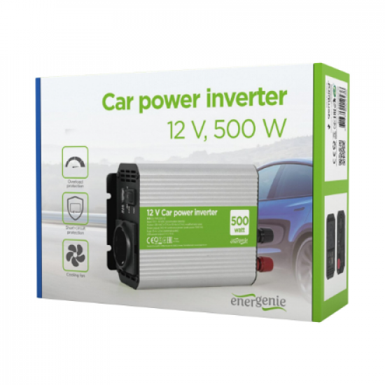 EnerGenie | 12 V Car power inverter, 500 W | EG-PWC500-01