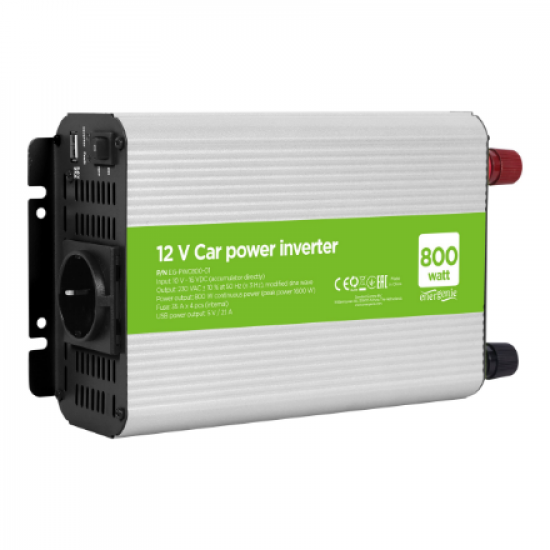 EnerGenie | 12 V Car power inverter, 800 W | EG-PWC800-01