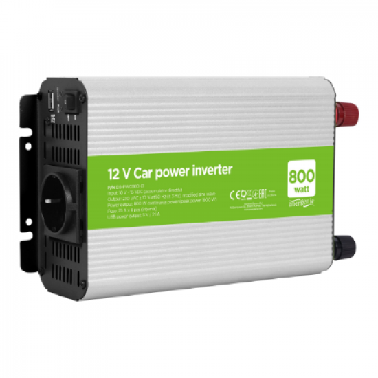 EnerGenie | 12 V Car power inverter, 800 W | EG-PWC800-01