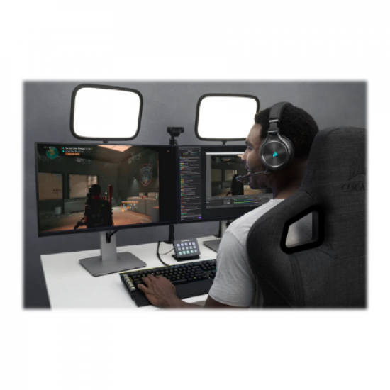 Corsair | High-Fidelity Gaming Headset | VIRTUOSO RGB WIRELESS XT | Wireless/Wired | Over-Ear | Wireless | Black