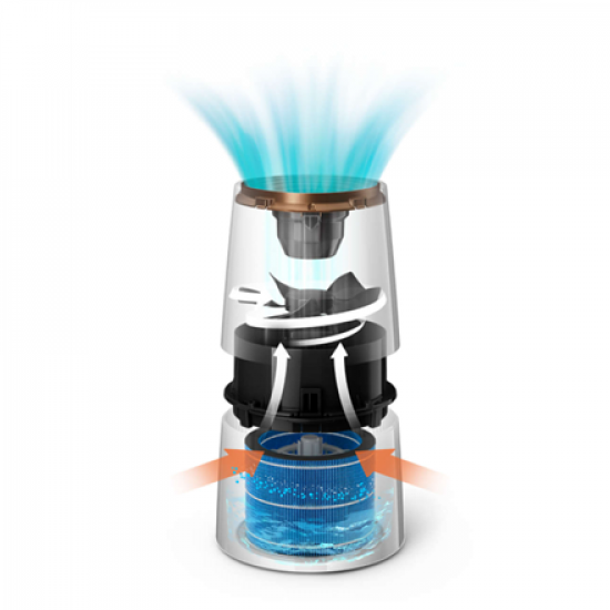 Philips | HU3918/10 | Humidifier | 25 W | Water tank capacity 3 L | Suitable for rooms up to 45 m² | NanoCloud evaporation | Humidification capacity 300 ml/hr | Black