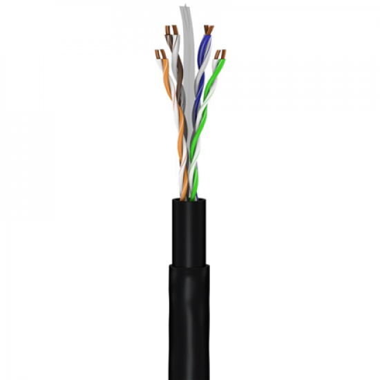 Goobay | CAT 6 Outdoor-patch cable, U/UTP | 94393 | Black RJ45 male (8P8C) | RJ45 male (8P8C)