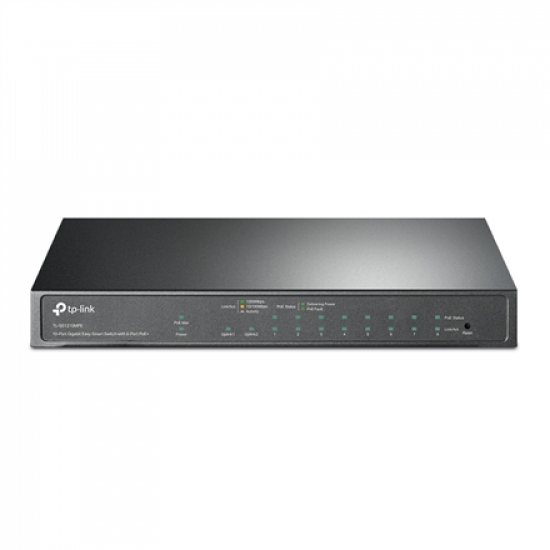 TP-LINK | 10-Port Gigabit Easy Smart Switch with 8-Port PoE+ | TL-SG1210MPE | Web managed | Desktop | Power supply type External | 60 month(s)