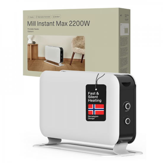 Mill | Heater | CO2200MECMAX | Convection Heater | 2200 W | Number of power levels 3 | Suitable for rooms up to max 30 m² | White