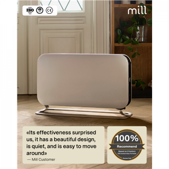 Mill | Heater | CO2200MECMAX | Convection Heater | 2200 W | Number of power levels 3 | Suitable for rooms up to max 30 m² | White