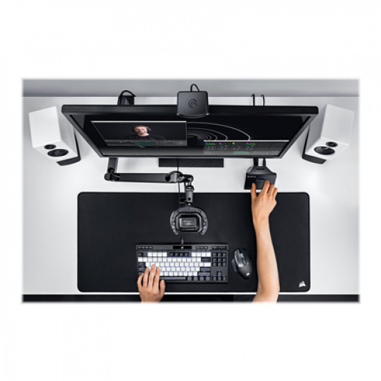 Elgato | Wave XLR | USB-C 3.0 | A compact USB interface that gives your mic superpowers, Wave XLR features proprietary anti-distortion technology, swappable design components, and integration with custom mixing software | Black