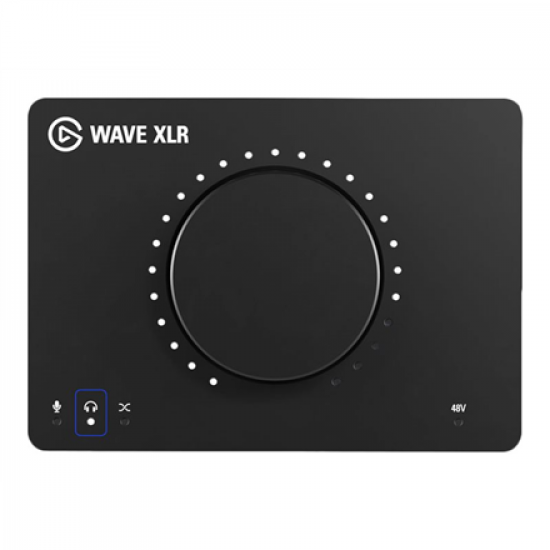 Elgato | Wave XLR | USB-C 3.0 | A compact USB interface that gives your mic superpowers, Wave XLR features proprietary anti-distortion technology, swappable design components, and integration with custom mixing software | Black