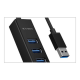 Raidsonic | 4 Port Hub with USB 3.0 Type-A, Type-C, Gigabit LAN | Icy Box IB-HUB1419-LAN