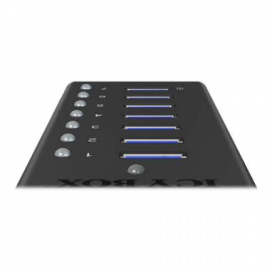 Raidsonic | 7-port hub with USB Type-A interface and 1x charging port | IB-AC618