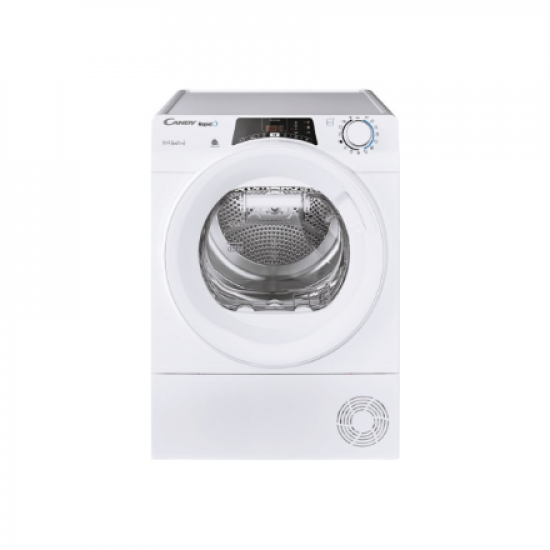 Candy | Dryer Machine | ROE H10A2TE-S | Energy efficiency class E | Front loading | 10 kg | Heat pump | Big Digit | Depth 58.5 cm | Wi-Fi | White