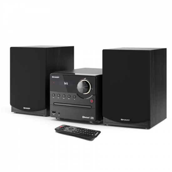 Sharp XL-B512(BK) Hi-Fi Micro System, CD/FM/USB/Bluetooth v5.0, 45W, Black | Sharp | Hi-Fi Micro System | XL-B512(BK) | Black | USB port | AUX in | Bluetooth | CD player | FM radio | Wireless connection